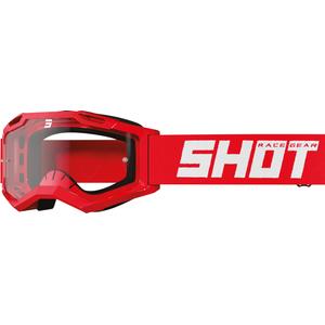 Occhiali da motocross per bambini Shot Rocket Kid 2.0 rosso (plexi trasparente)