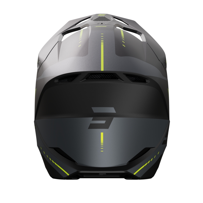 Casco da motocross Shot Furious Peak grigio-giallo fluo opaco