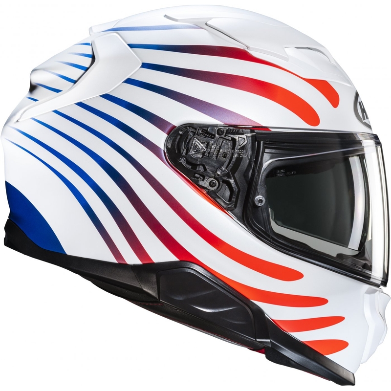 Casco moto integrale HJC F71 Zen MC21SF bianco e arcobaleno