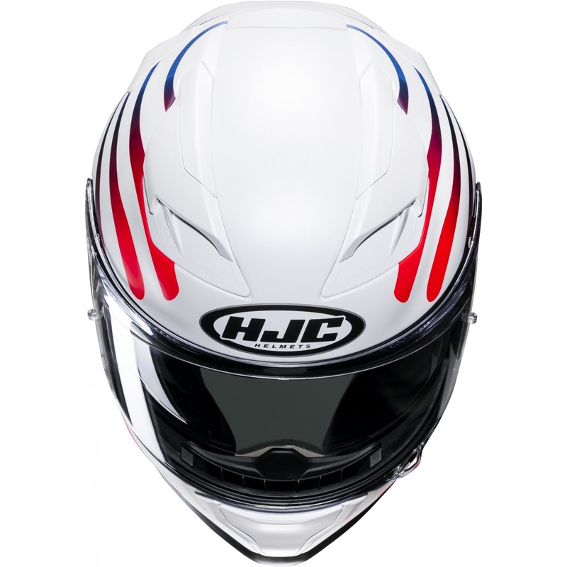 Casco moto integrale HJC F71 Zen MC21SF bianco e arcobaleno