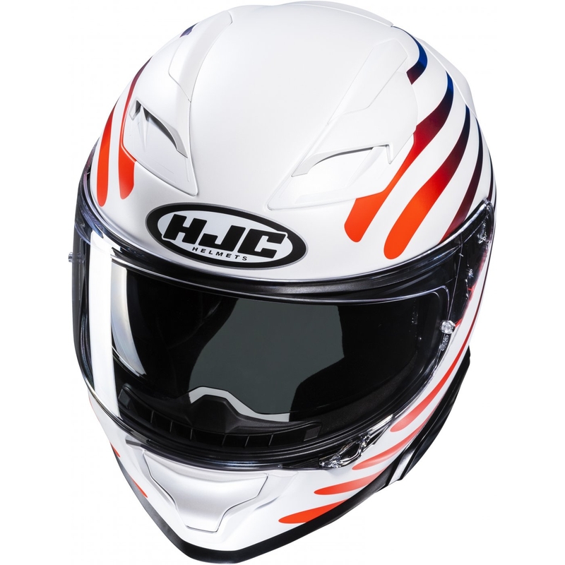 Casco moto integrale HJC F71 Zen MC21SF bianco e arcobaleno