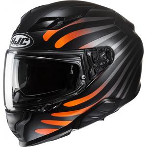 Casco moto integrale HJC F71 Zen MC7SF nero-grigio-arancio