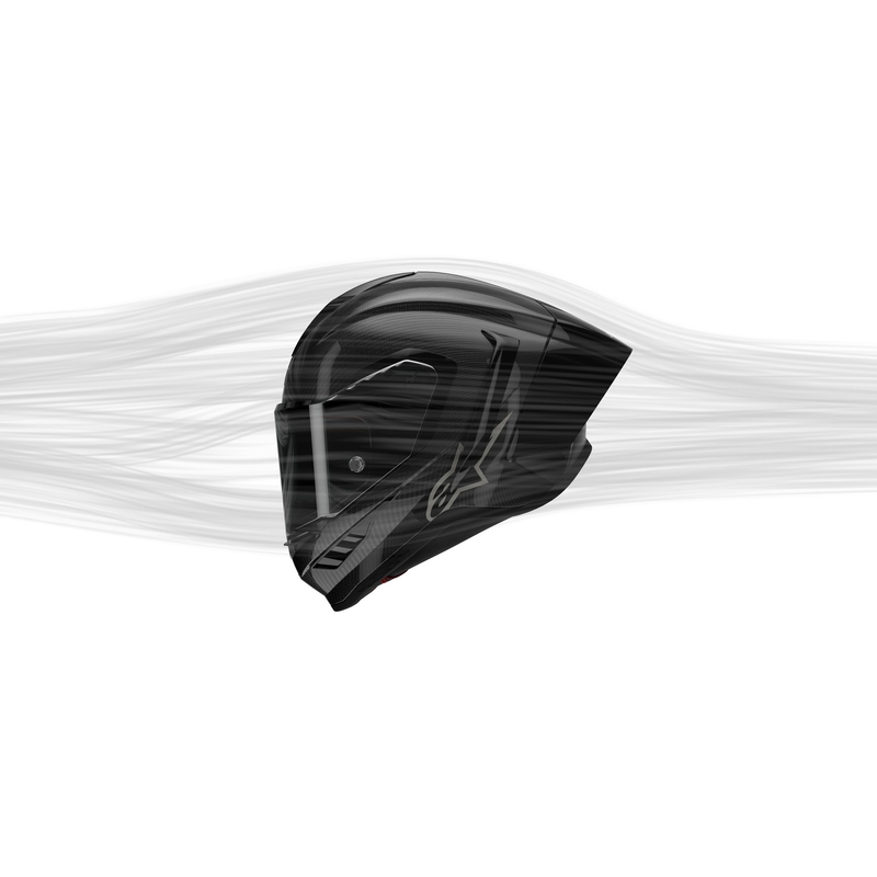 Casco moto integrale Alpinestars Supertech R-10 Team in carbonio rosso e bianco