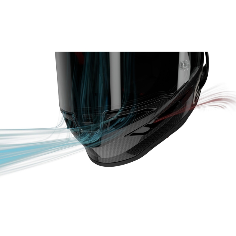 Casco moto integrale Alpinestars Supertech R-10 Team in carbonio rosso e bianco
