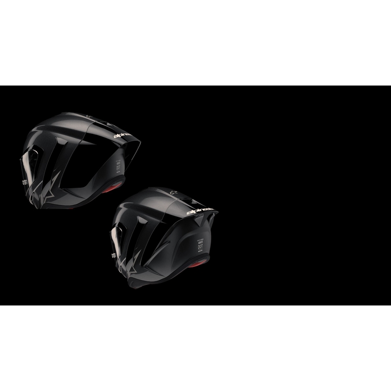 Casco moto integrale Alpinestars Supertech R-10 Team in carbonio rosso e bianco