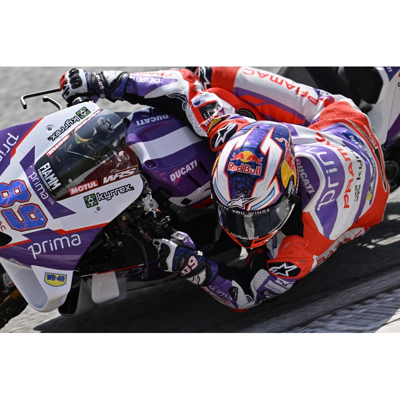 Casco moto integrale Alpinestars Supertech R-10 Team in carbonio rosso e bianco
