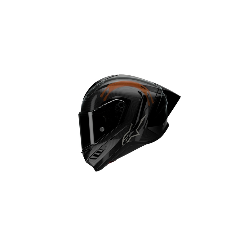 Alpinestars Supertech R-10 Team 2024 carbonio fluo rosso-blu-bianco opaco casco moto integrale