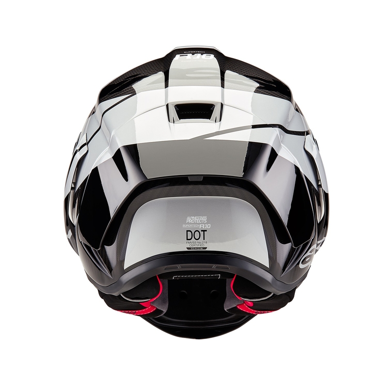 Casco integrale da moto Alpinestars Supertech R-10 Element Carbon argento-nero