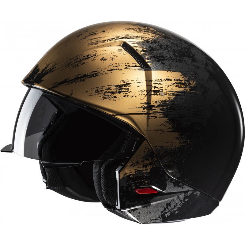 Casco aperto con maschera HJC i20 Furia MC9 nero-oro