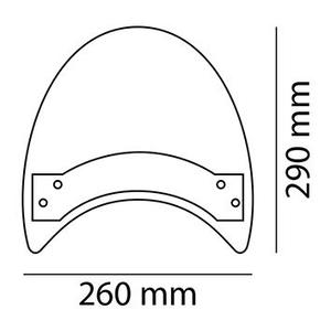 Plexi štít PUIG ROADSTER kouřová universal, fixations on handelbar