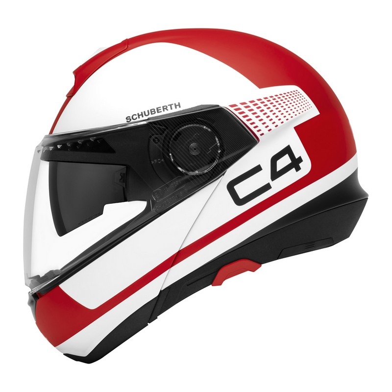Vyklápěcí přilba na motorku Schuberth C4 bílo-červená výprodej