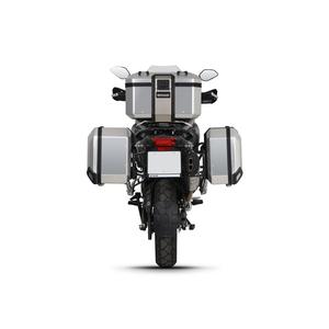 Kompletní sada hliníkových kufrů SHAD TERRA, 48L topcase 47L/47L boční kufry, včetně montážní sady a plotny SHAD Benelli TRK 502 X 2022 -