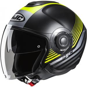Casco moto aperto HJC i40N Dova MC3HSF nero-giallo fluo
