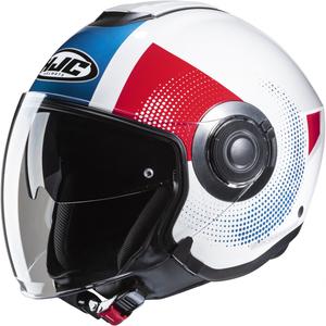 Casco moto aperto HJC i40N Pyle MC21 rosso-blu-bianco
