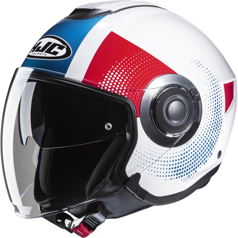 Casco moto aperto HJC i40N Pyle MC21 rosso-blu-bianco