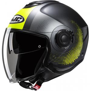 Casco moto aperto HJC i40N Pyle MC3HSF grigio-giallo fluo