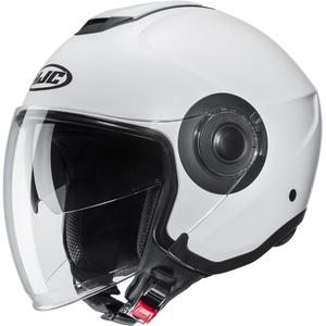 Casco moto aperto HJC i40N Solido bianco perla