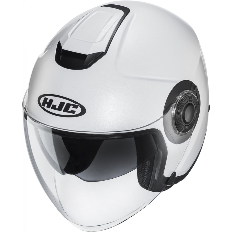 Casco moto aperto HJC i40N Solido bianco perla