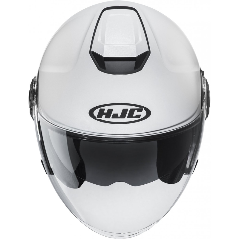 Casco moto aperto HJC i40N Solido bianco perla