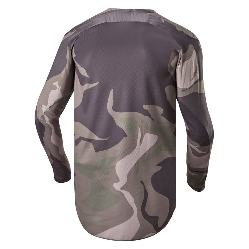 Maglia da motocross Alpinestars Racer Tactical verde mimetico-marrone