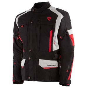 Giacca da moto Street Racer Hilax nero-grigio-rosso