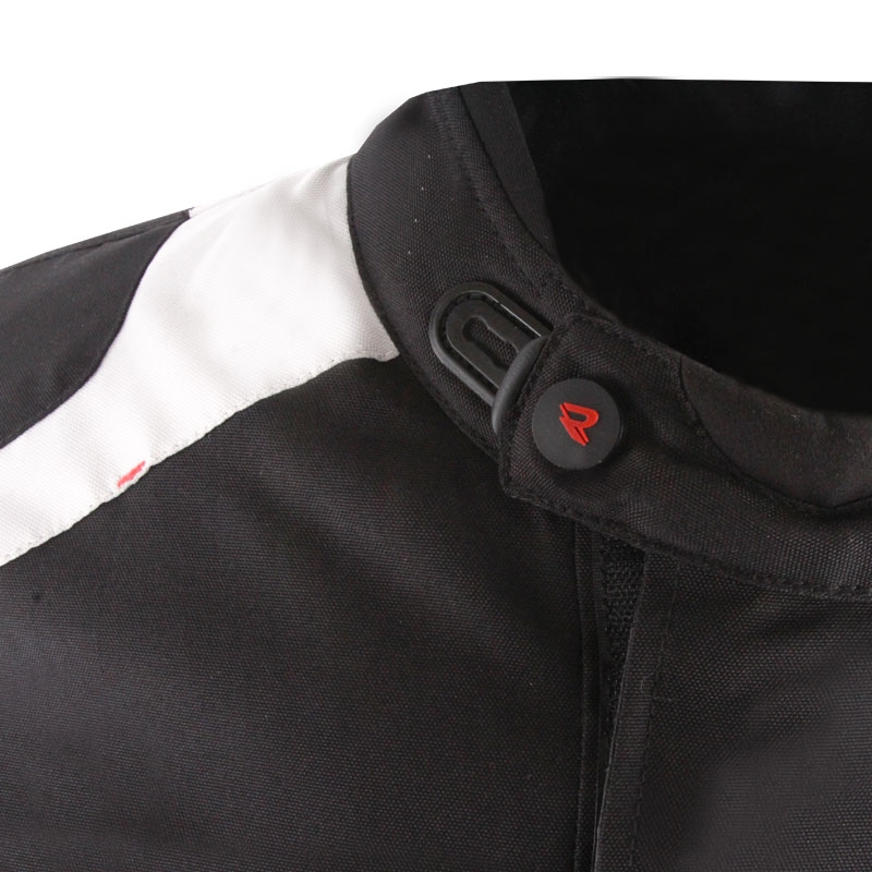 Giacca da moto Street Racer Hilax nero-grigio-rosso