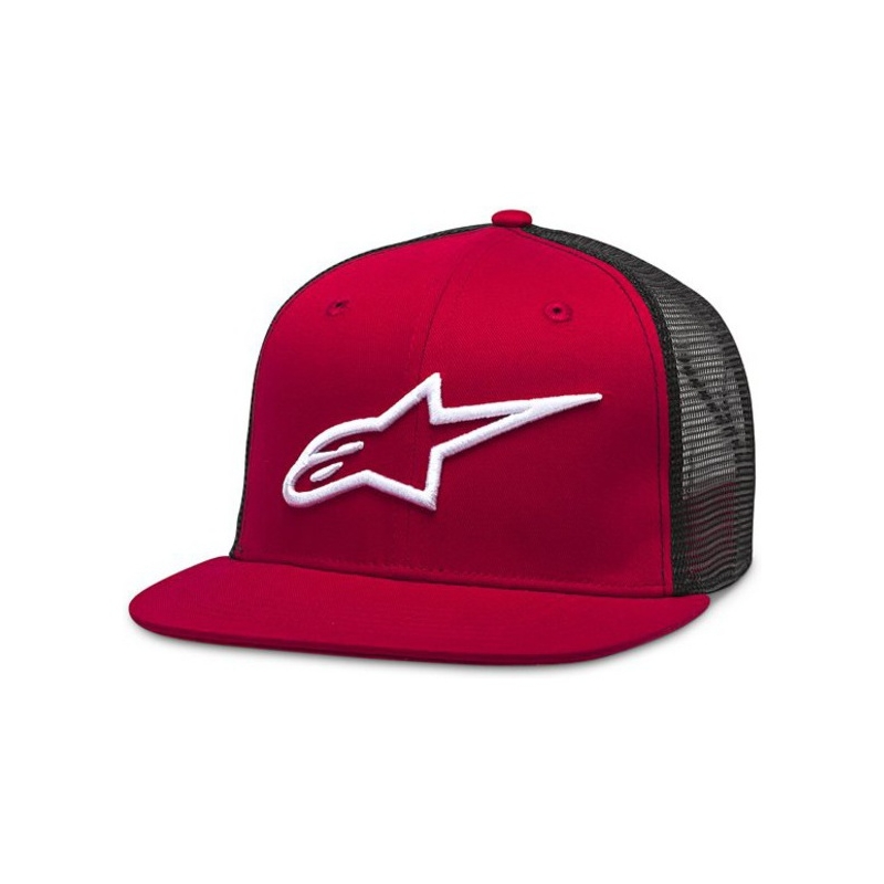Cappello Alpinestars Corp Trucker rosso e nero