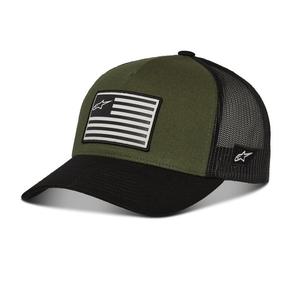 Cappello Alpinestars Flag Snap verde-nero