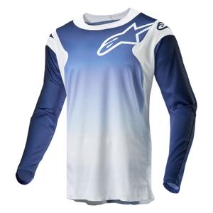 Maglia da motocross Alpinestars Racer Hoen bianco-blu