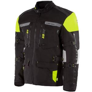 Giacca da moto Street Racer All Season nero-giallo fluo