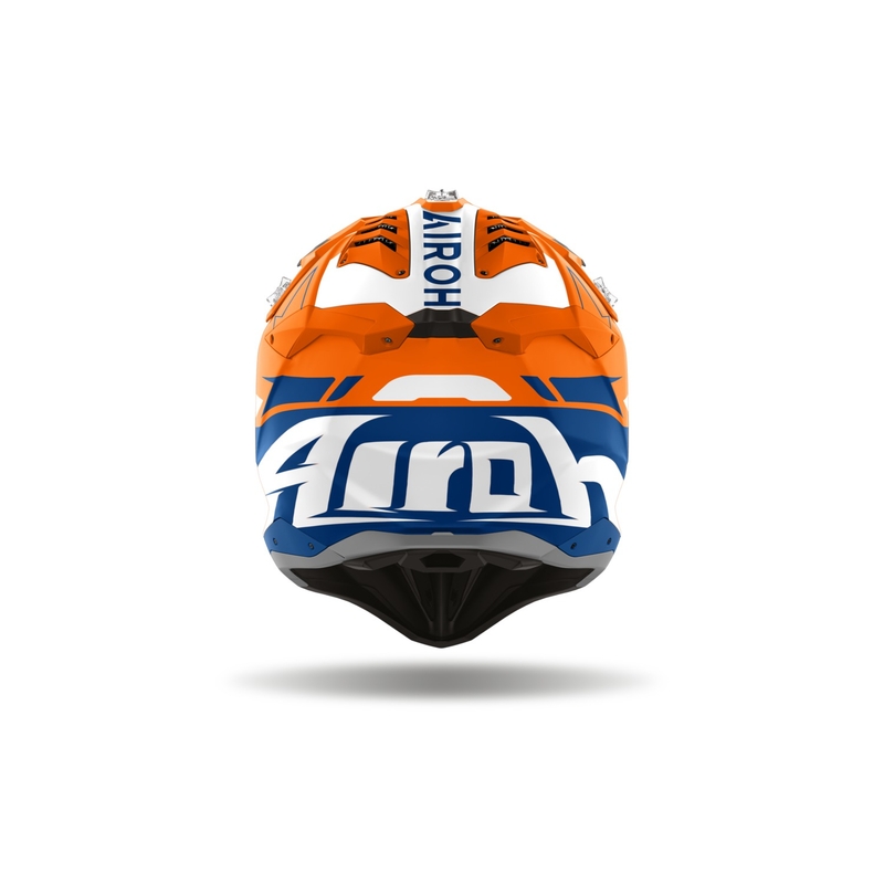 Casco da motocross Airoh Aviator 3 Spin arancione fluo opaco
