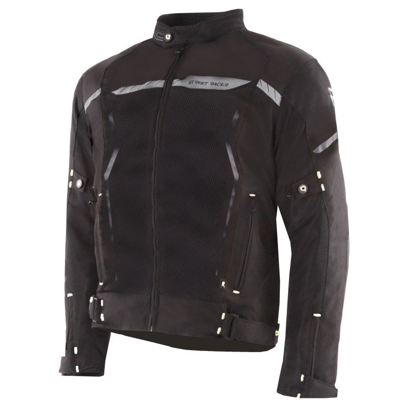 Giacca moto Street Racer Flex Air nera