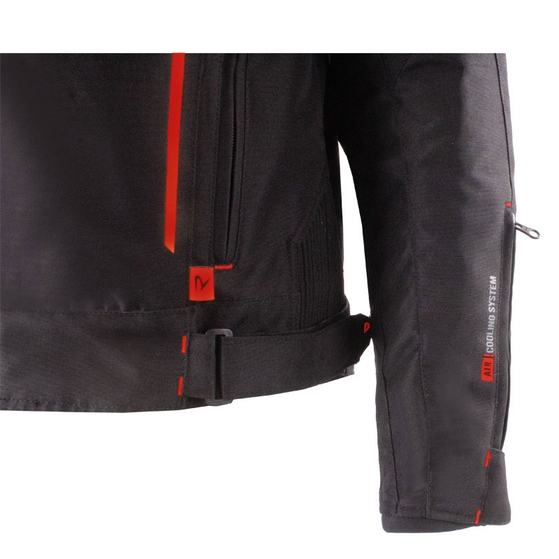 Giacca da moto Street Racer Flex EVO nero-rosso