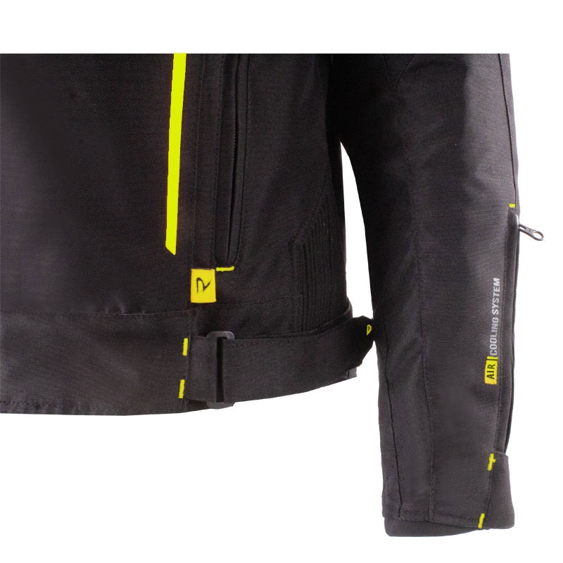 Giacca da moto Street Racer Flex EVO nero-giallo fluo