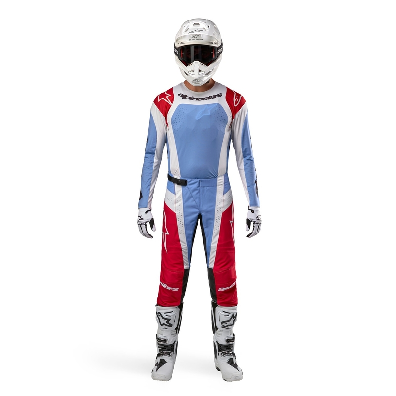 Maglia da motocross Alpinestars Techstar Ocuri blu-bianco-rosso