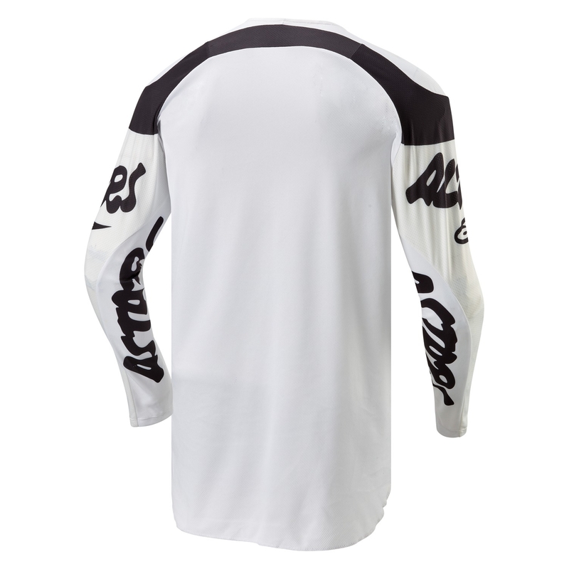 Maglia da motocross Alpinestars Racer Hana bianco-nera