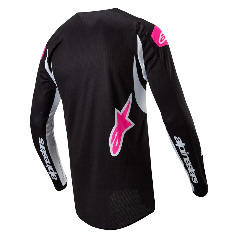 Maglia da motocross Alpinestars Stella Fluid 2024 Donna Nero e Bianco