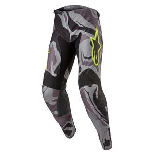 Pantaloni da motocross Alpinestars Racer Tactical grigio mimetico-giallo fluo-nero
