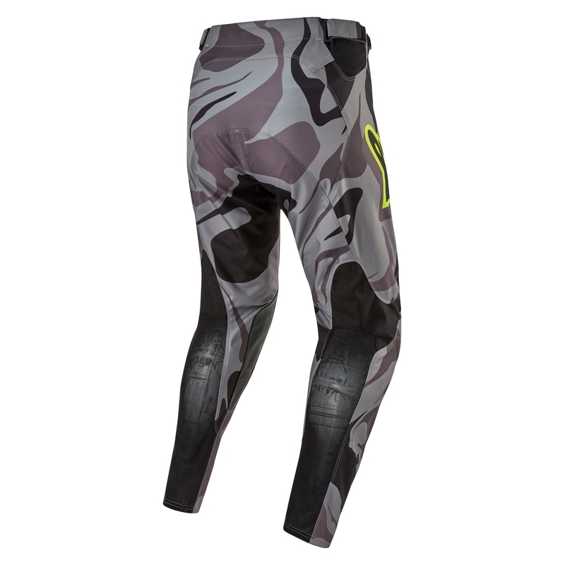Pantaloni da motocross Alpinestars Racer Tactical grigio mimetico-giallo fluo-nero