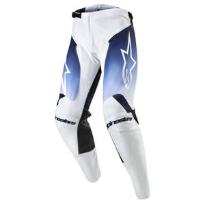 Pantaloni da motocross Alpinestars Racer Hoen bianco-blu