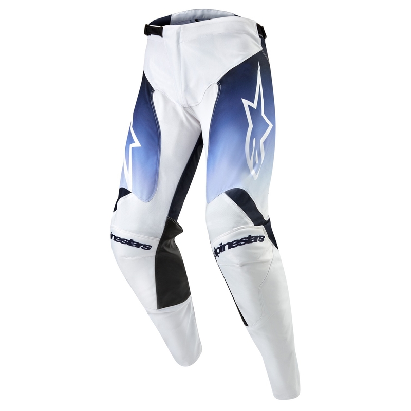 Pantaloni da motocross Alpinestars Racer Hoen bianco-blu