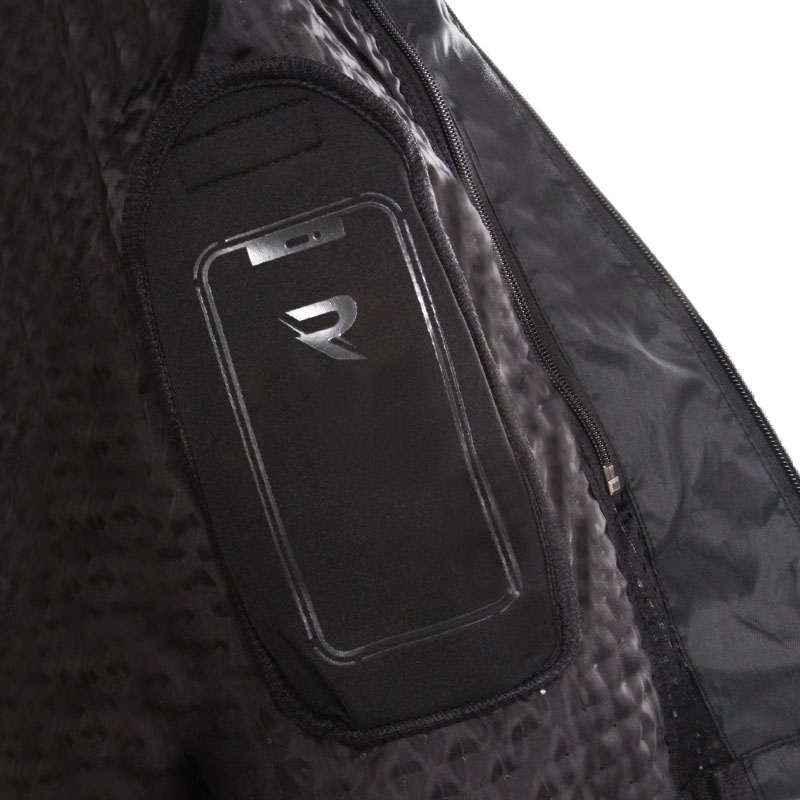 Giacca da moto da donna Street Racer Hilax nero-grigio