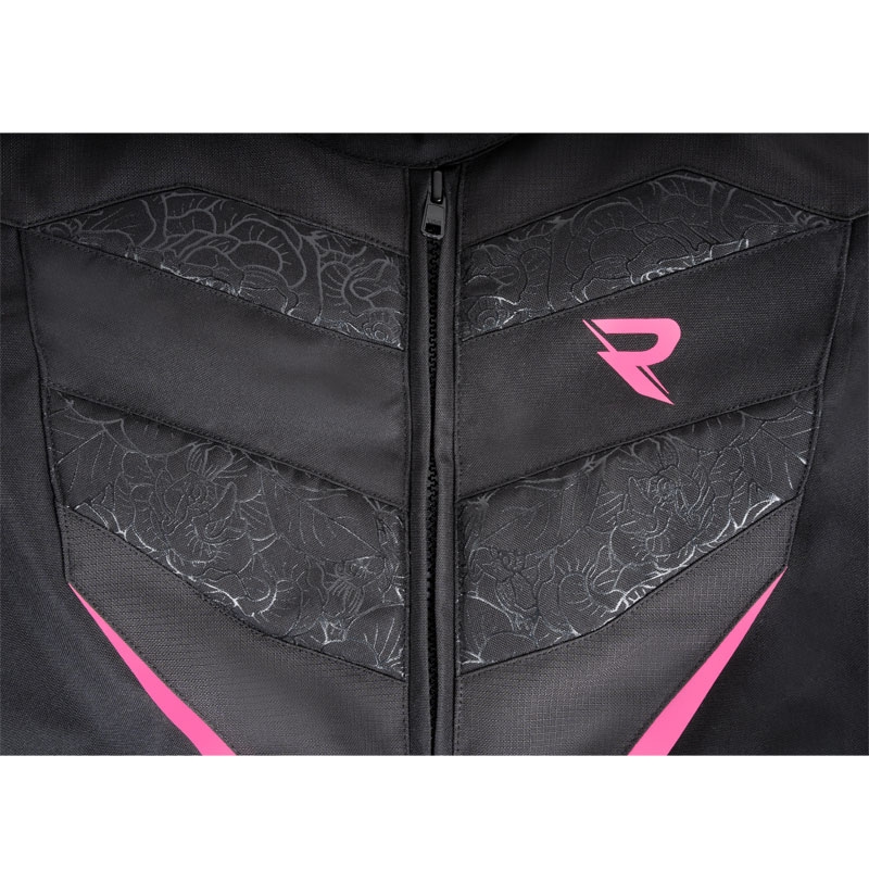 Giacca moto donna Street Racer Rose Nero e Rosa
