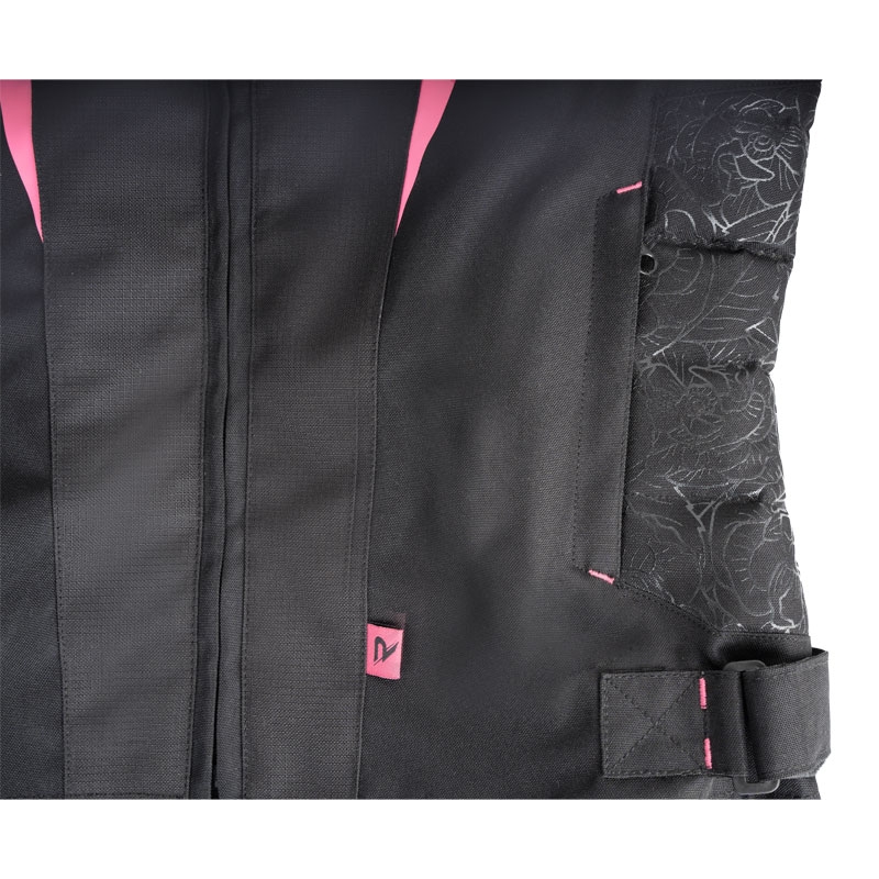 Giacca moto donna Street Racer Rose Nero e Rosa