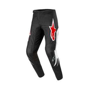 Pantaloni da motocross Alpinestars Fluid Lucent neri-bianchi-rossi