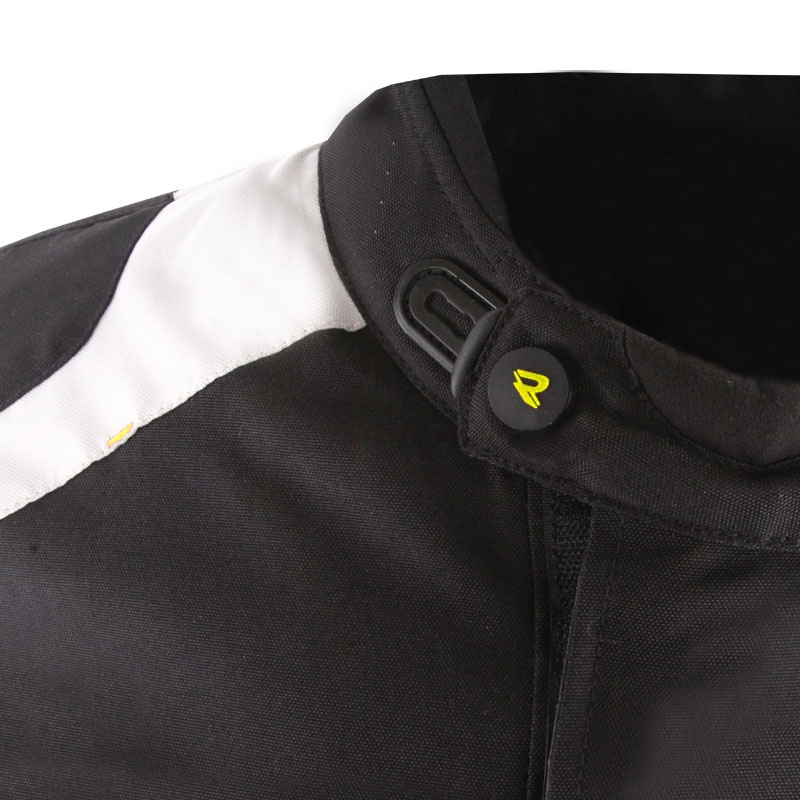 Giacca da moto Street Racer Hilax nera-grigia-giallo fluo