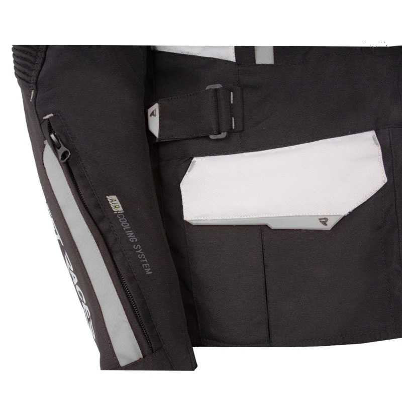 Giacca da moto Street Racer Hilax nero-grigio