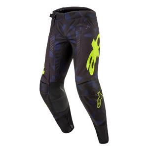 Pantaloni da motocross Alpinestars Techstar Rantera neri-blu-giallo fluo