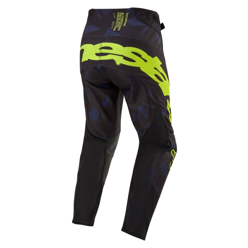 Pantaloni da motocross Alpinestars Techstar Rantera neri-blu-giallo fluo