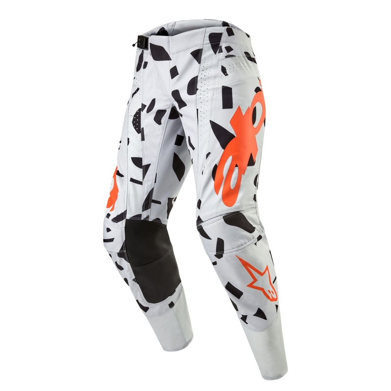 Pantaloni da motocross Alpinestars Techstar Rantera grigio-arancione-nero